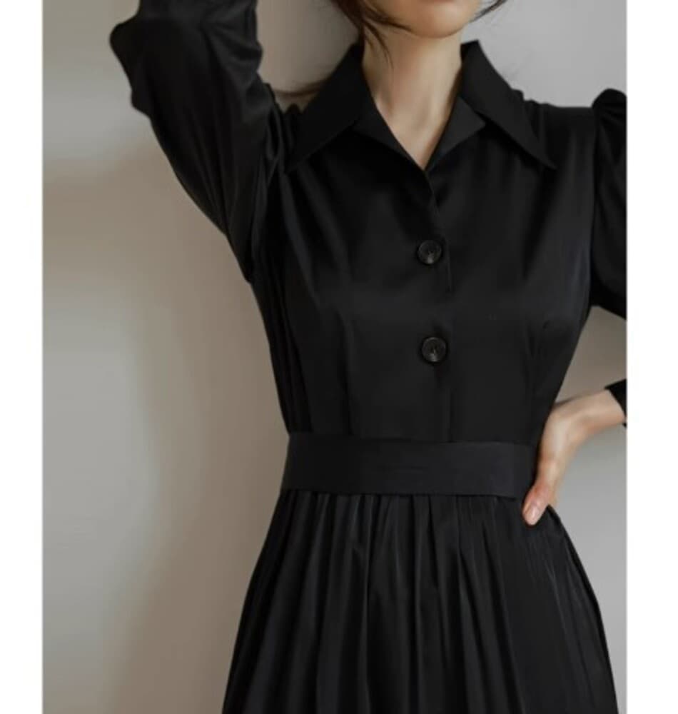 ブルベ冬服 シャツワンピース