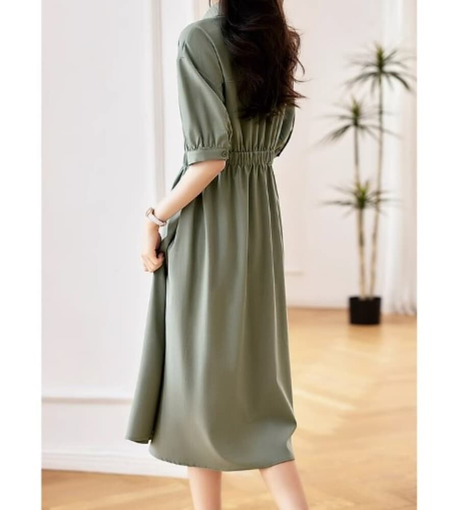 ブルベ夏服 シャツワンピース