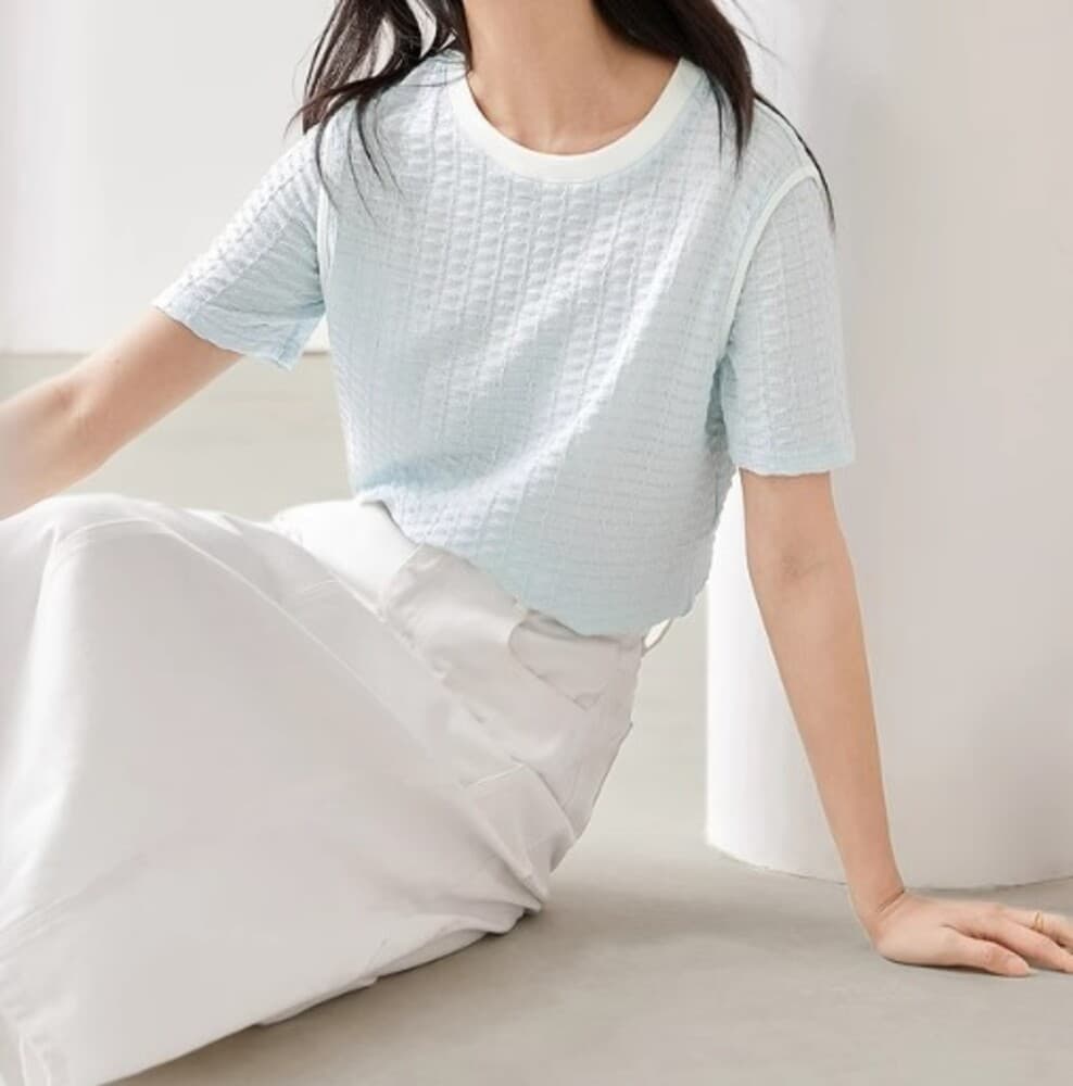 ブルベ夏/ブルベ冬服 ラウンドネックTシャツ