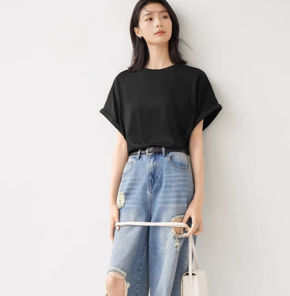 ブルベ夏/ブルベ冬服 ルーズシルエットTシャツ