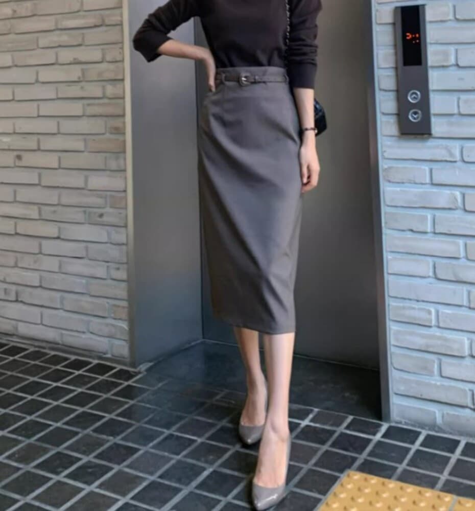 ブルベ冬服 タイトミディスカート