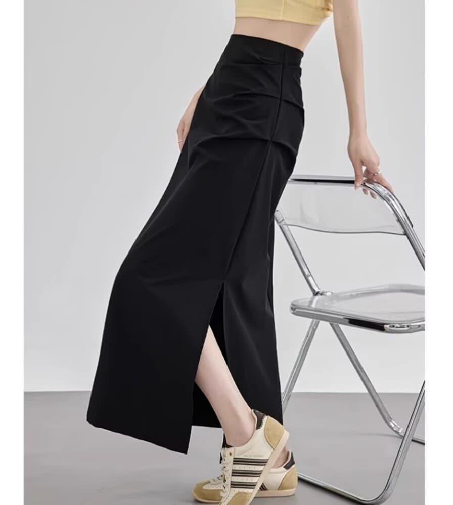 ブルベ夏/ブルベ冬服 スリムフィットロングスカート