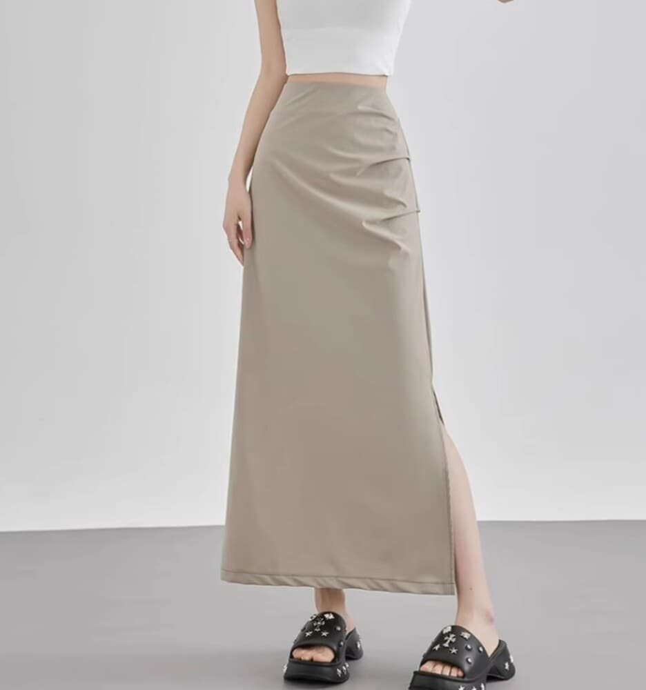 ブルベ夏/ブルベ冬服 スリムフィットロングスカート