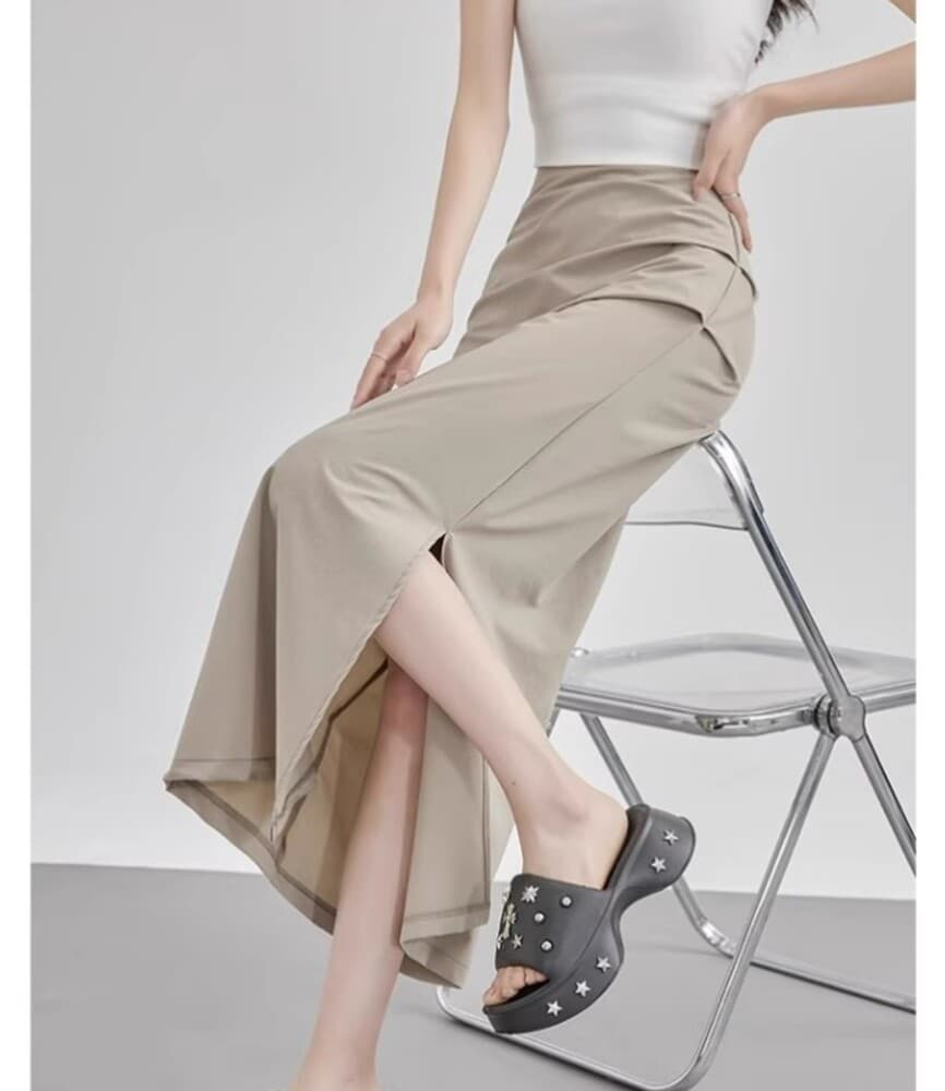 ブルベ夏/ブルベ冬服 スリムフィットロングスカート