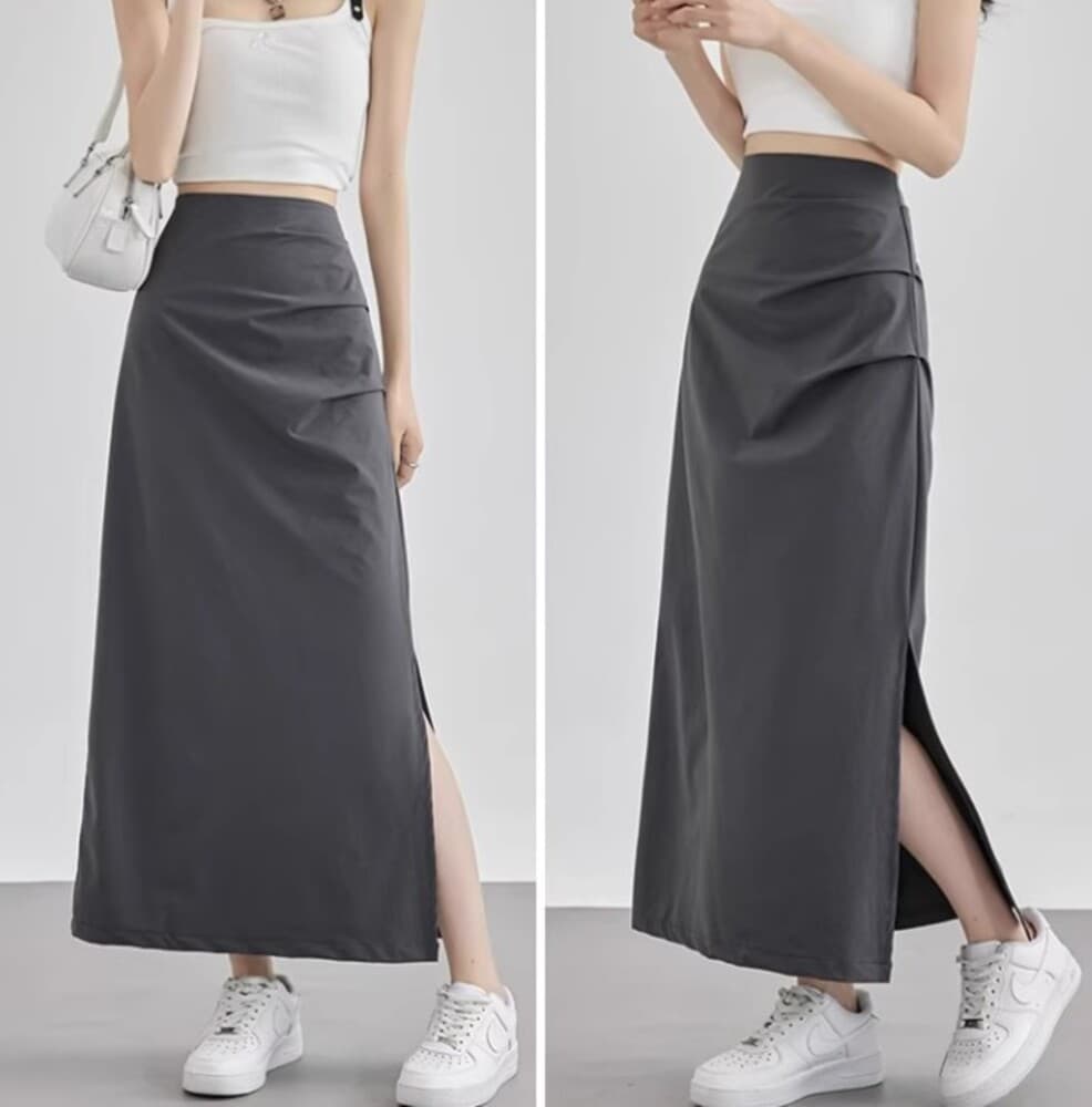 ブルベ夏/ブルベ冬服 スリムフィットロングスカート