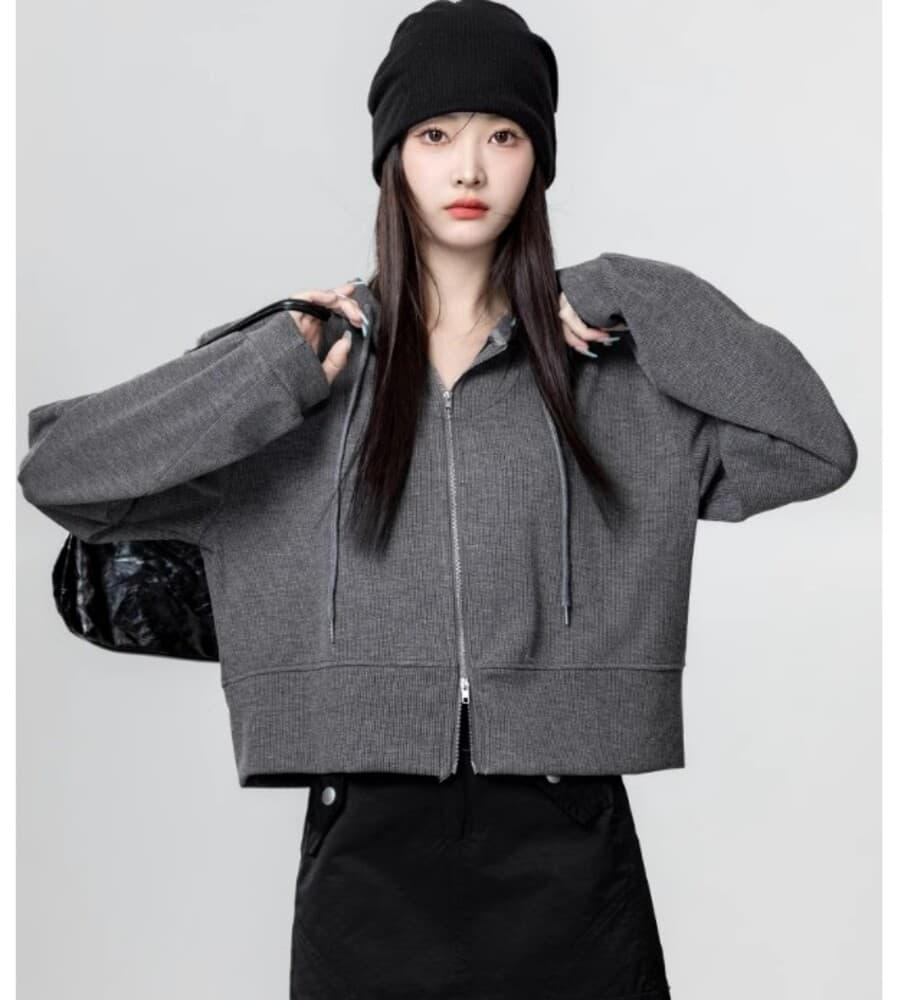 ブルベ夏/ブルベ冬服 クロップド丈パーカー