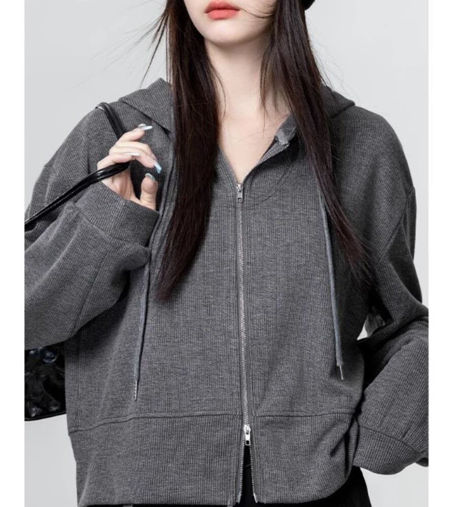 ブルベ夏/ブルベ冬服 クロップド丈パーカー