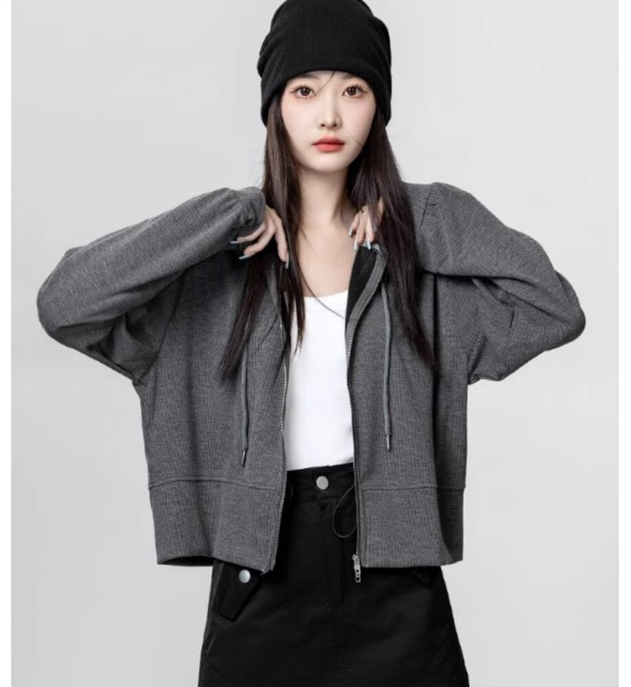 ブルベ夏/ブルベ冬服 クロップド丈パーカー