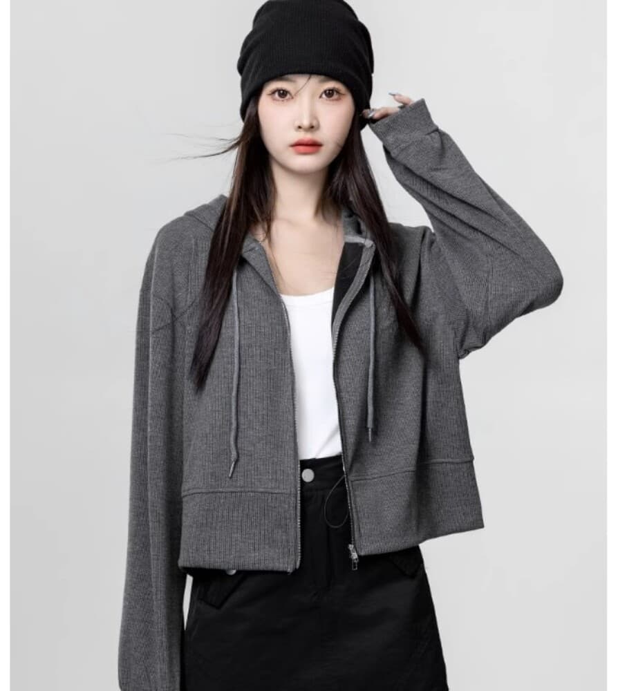 ブルベ夏/ブルベ冬服 クロップド丈パーカー