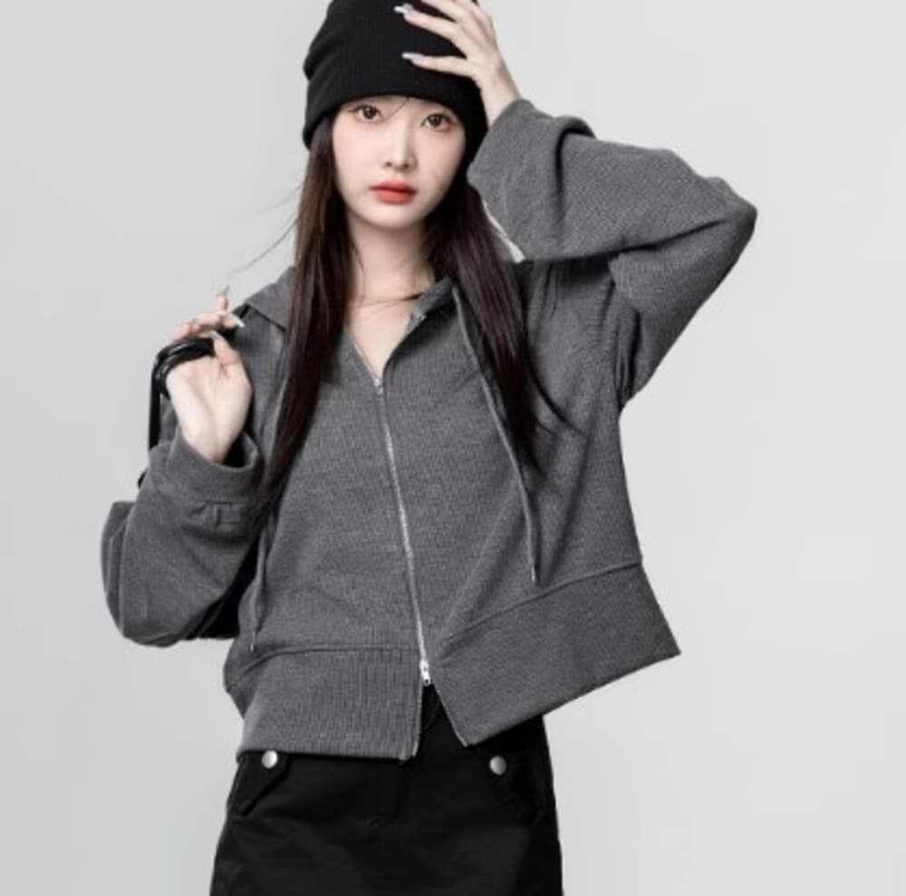 ブルベ夏/ブルベ冬服 クロップド丈パーカー