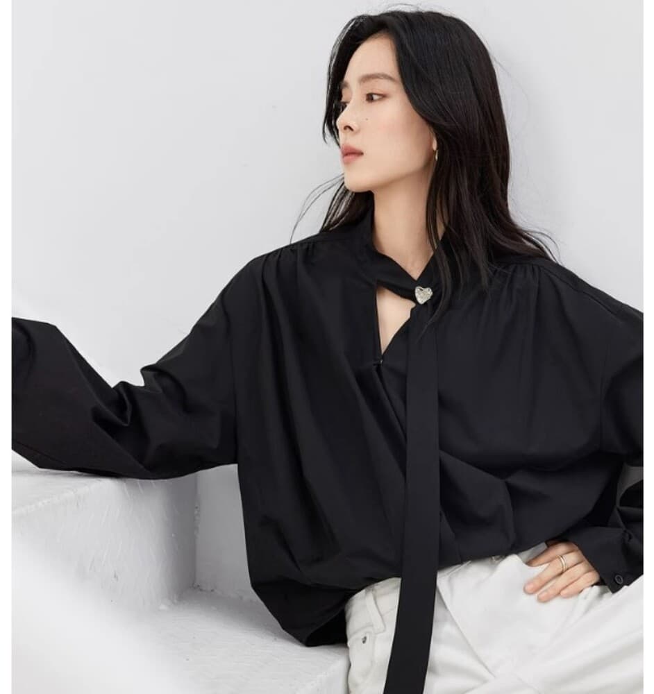 ブルベ夏/ブルベ冬服 オフネック ブラウス