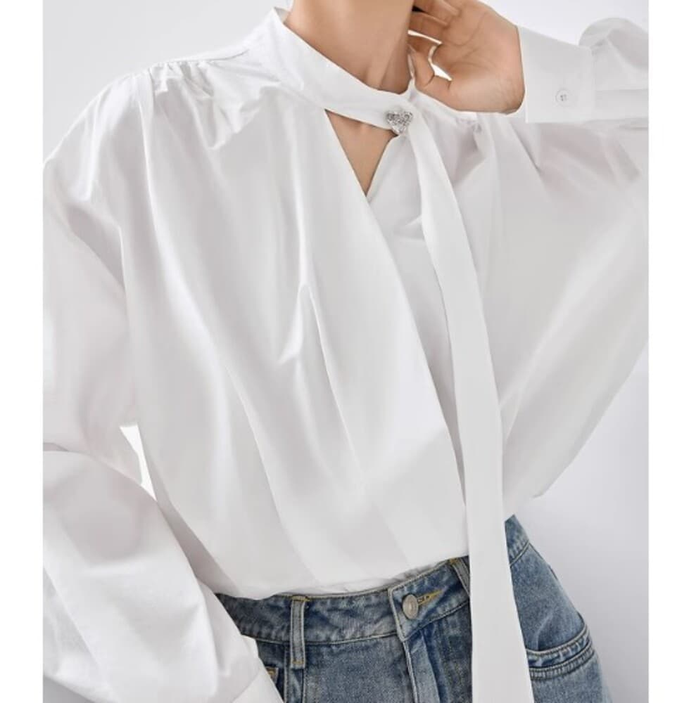 ブルベ夏/ブルベ冬服 オフネック ブラウス