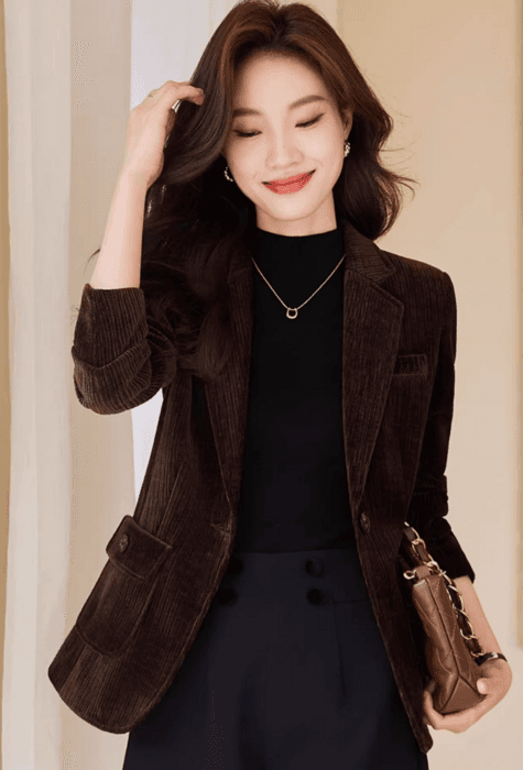 ブルベ冬服 コーデュロイ スリムジャケット