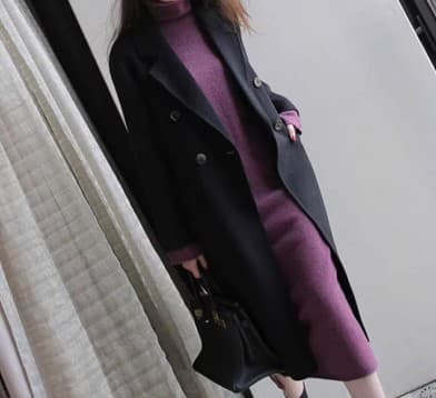 ブルベ冬服 ウエストベルト タートルネックワンピース
