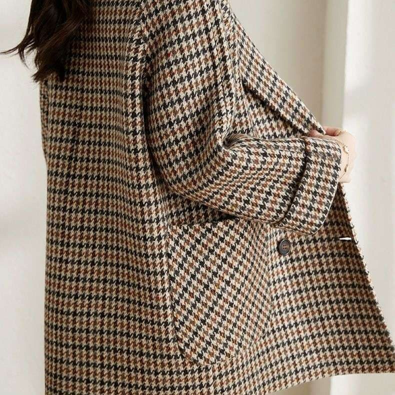 ブルベ夏服 千鳥格子柄オーバーサイズジャケット