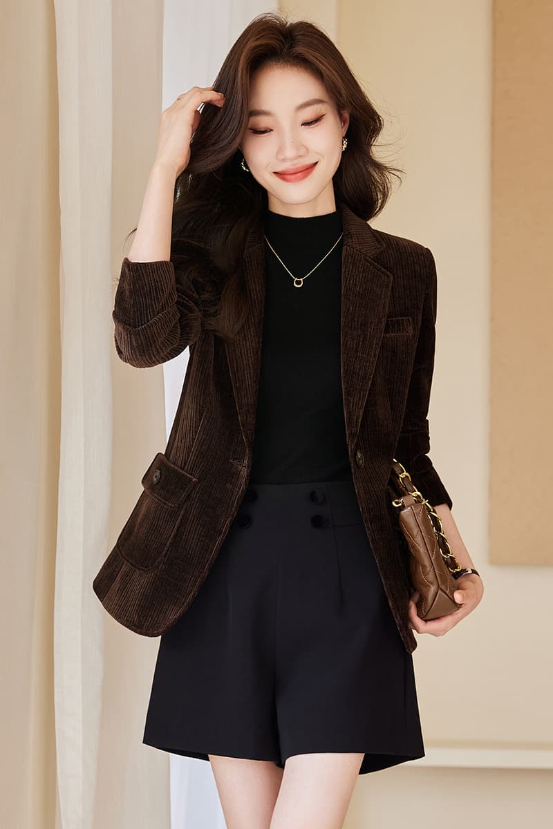 ブルベ冬服 コーデュロイ スリムジャケット
