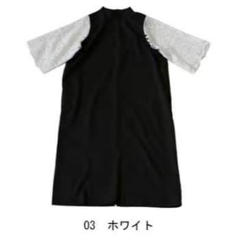 ブルベ夏/ブルベ冬服 フリル袖レイヤードロングワンピース