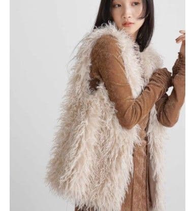ブルベ夏服 ふわふわ調ベストジャケット