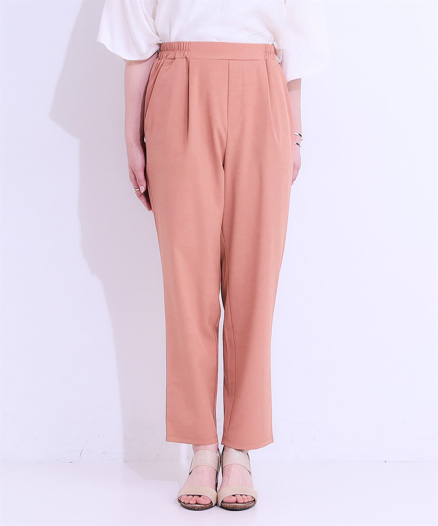 ブルベ夏/ブルベ冬服 やわらか仕立て上品テーパードパンツ