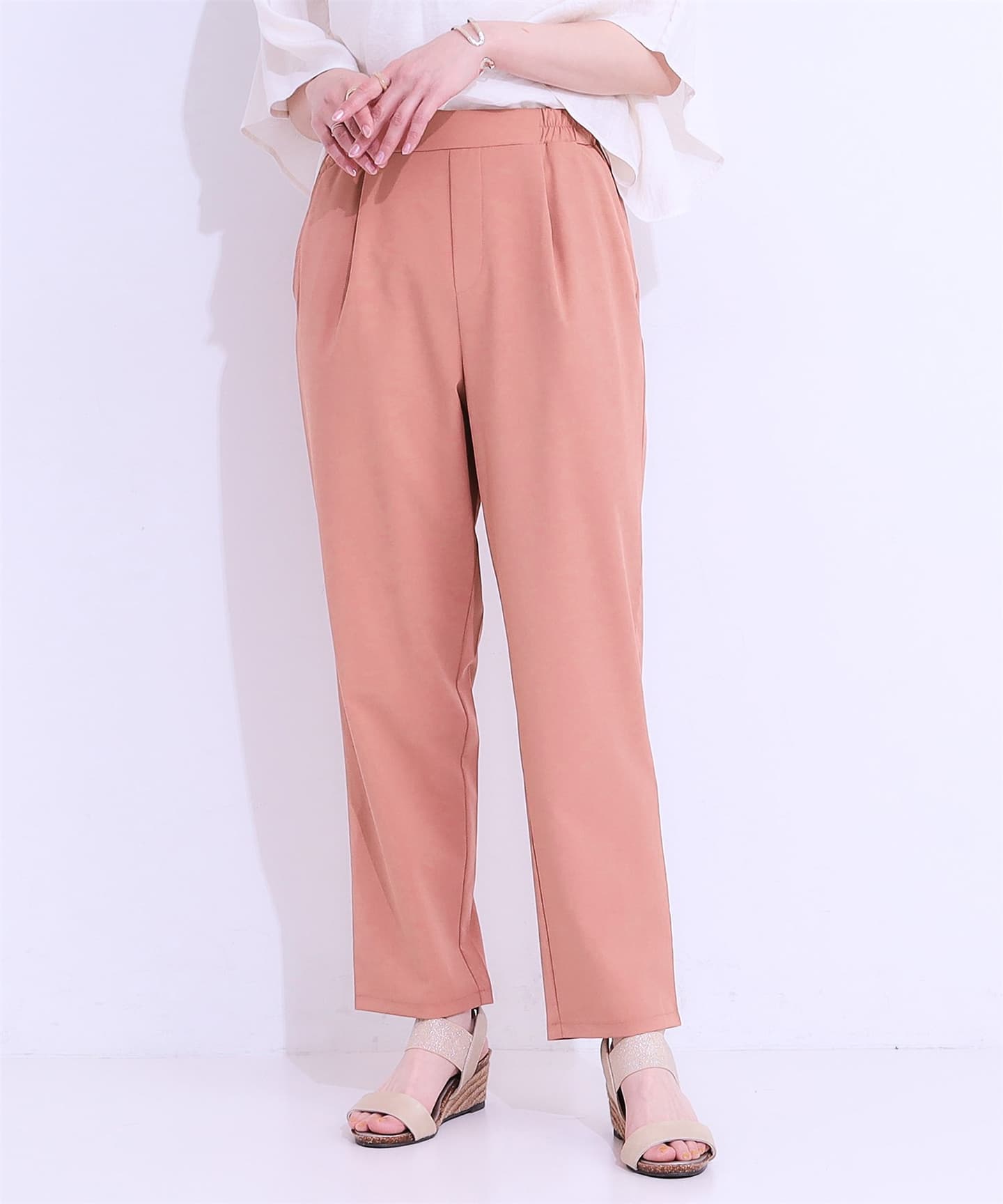 ブルベ夏/ブルベ冬服 やわらか仕立て上品テーパードパンツ