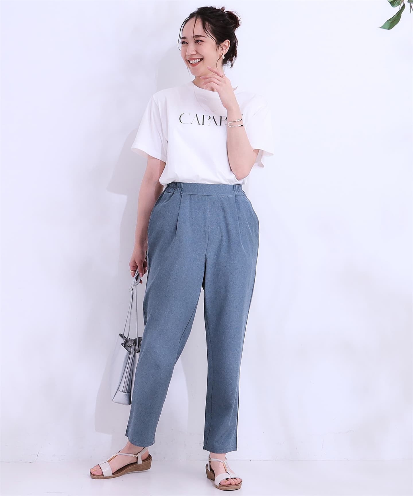 ブルベ夏/ブルベ冬服 やわらか仕立て上品テーパードパンツ